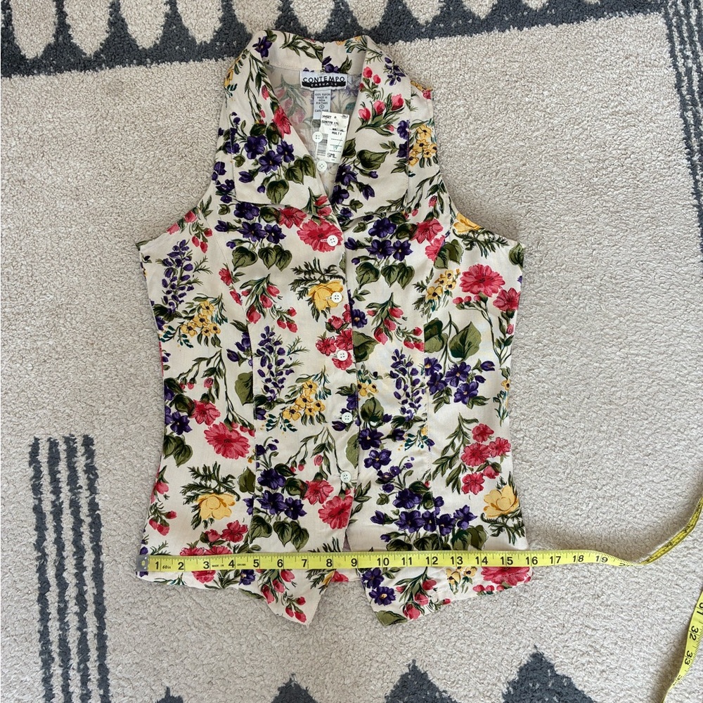 Vintage Contempo Casuals Floral Top - Picture 8 of 10